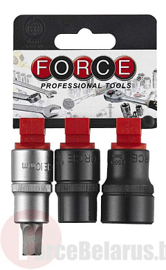 Набор из 5-гр. ударных головок 14 и 19 мм, головка-бита 10 мм, L55 мм, 1/2" 3 пр. Force 4036