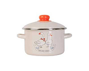 Кастрюля PRIMA COLLECTION Два веселых гуся 2,0л в инд. коробке Эмаль ООО PC101FG20