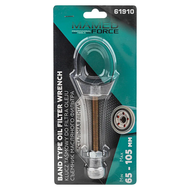 Ленточный съемник масляного фильтра, лента 360х12 мм, для фильтров 65-105 мм MAMEDFORCE MF-61910