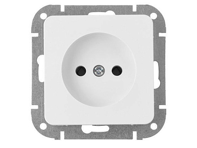 Розетка 1-ая, скрытая, б/з белая, Аструм, Bylectrica РС16-1501