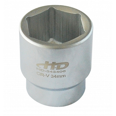 Головка торцевая 3/4" 6-гр 34 мм L53 мм CrV H-D HD-343406