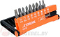 Набор бит SL, PH, PZ, Torx 1/4'' с битодержателем 10 пр. Sthor 65705