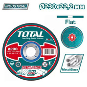 Круг отрезной 230x2,0x22,2 мм по металлу TOTAL TAC2202301