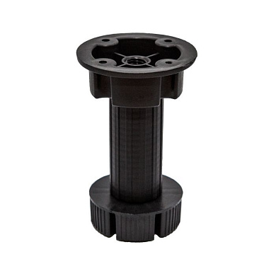 Опора кухонная пласт. h100 двусоставная, черный (1уп=200шт) RU 21898