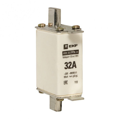 Плавкая вставка ППН-33 100/ 32А габарит 00С EKF fus-33/100/32