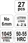 Набор клейм буквы 6 мм 27 шт. Yato YT-6862