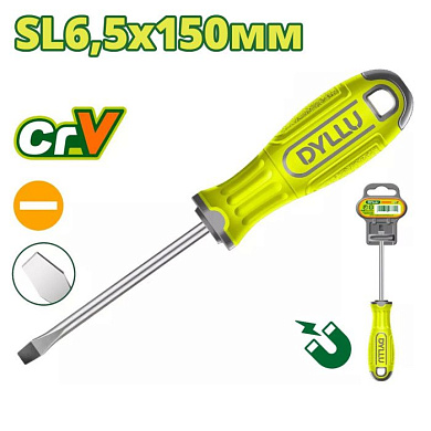Отвертка шлицевая SL6,5 150 мм DYLLU DTSD1266