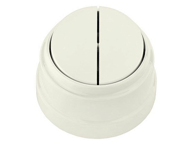 Выключатель 2 клав. (открытый, до 10А) бежевый, Ретро, Bylectrica А510-2202беж