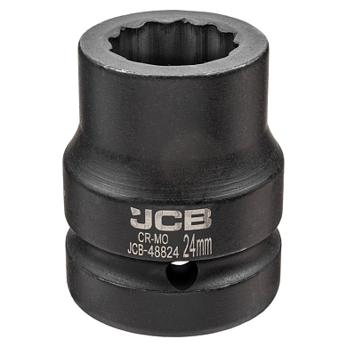 Ударная головка 24 мм 12-гр 1'' JCB JCB-48824