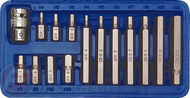 Набор бит 10 мм HEX h4-h12 15 пр. Vorel 66720