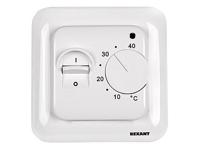 Терморегулятор механич. с датчиком температуры пола, белый R70XT REXANT 51-0531