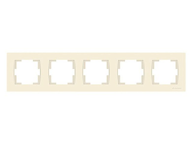 Рамка 5-ая горизонтальная кремовая, RITA, Mutlusan 22208001502