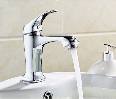 Смеситель для умывальника, латунь, хром Ledeme L1042