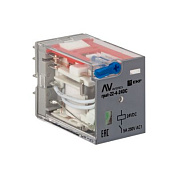 Реле промежуточное с кнопкой и мех, Индикацией RPAt 22/4 5A 24В DC EKF AVERES rpat-22-4-24DC