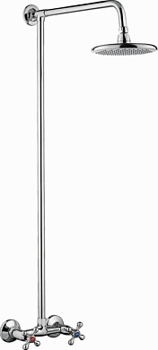 Душевая система со смесителем без излива и тропическим душем, цинк, хром Ledeme L2408