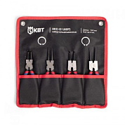 Набор съемников стопорных колец сжим/разжим, прямой/угловой 160 мм 4 пр МАСТЕР КВТ НКС-01