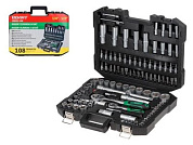 Набор инструментов 108 пр. 1/4''&1/2'' 6-гр. ВОЛАТ 19020-108