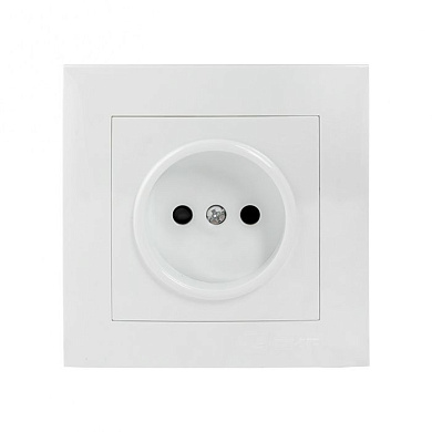 Валенсия розетка 1-местная б/з 10А белая с защ, штор, EKF PROxima EWR10-022-10