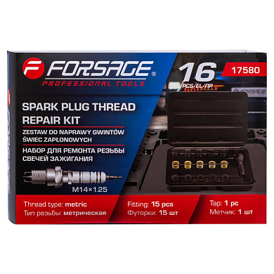 Набор метчиков и плашек 16 пр Forsage F-17580