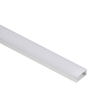 Профиль алюминиевый накладной SIRIUS-1407S с экраном, цвет алюминий, 2м, в комплекте 4 заглушки и 4 крепления, AKS 121506