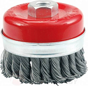 Щётка-крацовка чашка крученная с кольцом 80 мм М14 Vorel 06975