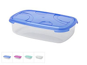 Контейнер пласт. прямоуг. 0.6 л, с крышкой, Frigo Plus, цвета в ассортименте DRINA 10344