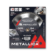 Диск пильный тв. сплав. Ultra 305x25,4 мм, 64 зуба, Т=2,8 мм по стали METALLICA 903827