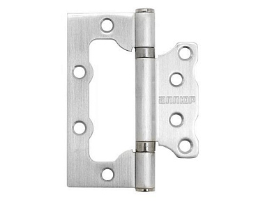 Петля накладная без врезки АЛЛЮР 100х75 2BB SCP БЛИСТЕР 2,5мм мат.хром 2 шт УЗК 1047