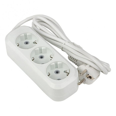 Удлинитель "Эксперт" 3 гнезда 3 метра 13А/3,0кВт с заземлением ПВС 3х1 EKF PROxima UBA16-310-3-03