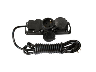 Удлинитель-шнур 10м брызгозащищенный, 2 роз., 3.7кВт, с/з, ПВС 3х1, 5 Bylectrica У16-414 10м