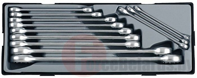 Набор накидных ключей 10х11-30х32 мм 12 пр. Force T51226