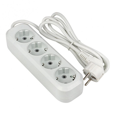 Удлинитель "Эксперт" 4 гнезда 2 метра 13А/3,0кВт с заземлением ПВС 3х1 EKF PROxima UBA16-310-4-02