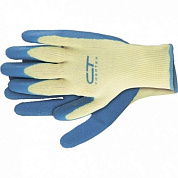 Перчатки трикотажные, полиэфирные, латексное рельефное покрытие Сибртех