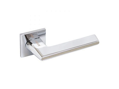 Ручка дверная АЛЛЮР АРТ "АДЕЛЬ", 852SSD хром/св-сер дер УЗК 13787