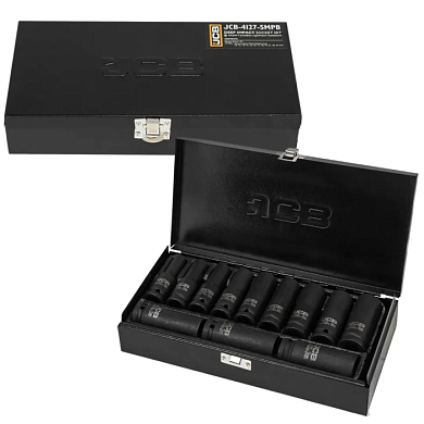 Набор глубоких ударных головок 10-24 мм 12 пр 1/2'' 6-гр JCB JCB-4127-5MPB