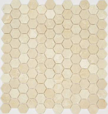 Мозаика Pietrine Hexagonal Crema Nova, 25х25х6 мм, MOSAICSTORY 30124