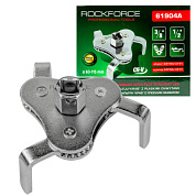 Съемник масляного фильтра ''краб'' с ''плоским захватом'' 3/8'', адаптер 3/8''Мх1/2F, диаметр 40-102 мм RockForce RF-61904A