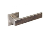 Ручка дверная АЛЛЮР АРТ "ЛАНА" SN мат.никель/коричневое дерево, 868KOD УЗК 13817