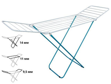 Сушилка для белья напольная, 16м, серия Maria, бело-голубая, PERFECTO LINEA 46-003160