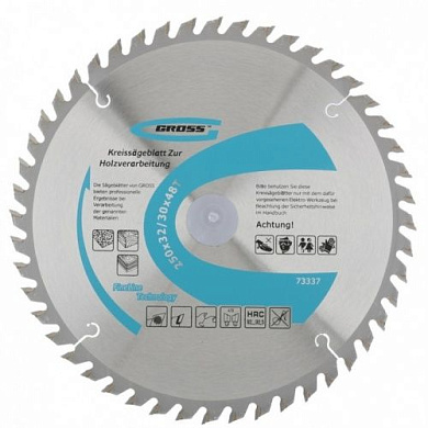 Пильный диск по дереву 130x20/16x24Т Gross 73301