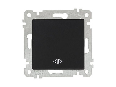 Выключатель промежуточный многопозиционный, скрытый, без рамки, пруж. зажим, черный, RITA, 10 A, 250 V, IP 20 перекрестный, промежуточный, Mutlusan 22004080184