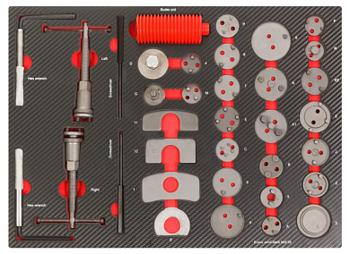 Набор инструментов для обслуживания тормозных суппортов 35 пр EVERFORCE EF-21037