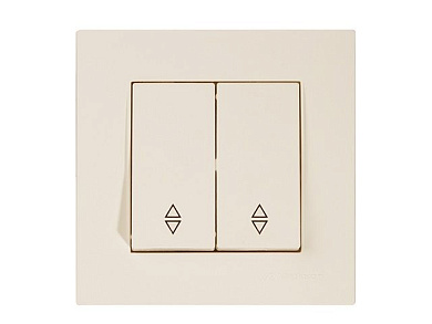 Выключатель проходной 2-клав., скрытый, пруж. зажим, кремовый, RITA, 10 A, 250 V, IP 20, Mutlusan 22204040102