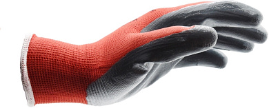 Перчатки защитные от минимальных рисков, покрыты нитрилом, Red Nitrile, р. 9, WUMAX 1899403109