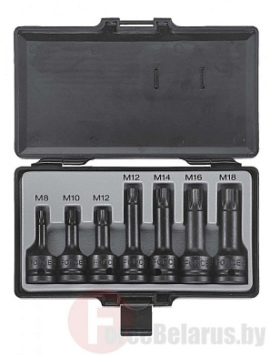 Набор ударных головок-бит Spline 12-гр. 7 пр. Force 40713