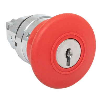 Исполнительный механизм кнопки XB4 "Грибок" красный поворотный с фиксацией с замком EKF PROxima XB4BA1F-R