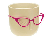 Кашпо МАРИ D115мм со вставкой, белая глина IDEA М3075