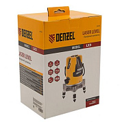 Уровень лазерный LX3, 10 м., ± 0,3 мм/1 м., 635 нм, 4 вертикальных, 1 горизонтальная плоскости, резьба 5/8'' Denzel 35070