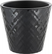 Горшок для цветов InGreen Manhattan D160мм, 1,6 л c дренажной вставкой, оникс Пластик Репаблик IG670110028