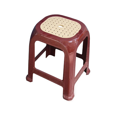 Табурет "Симпатия" большой темно коричневый / бежевый РУССПЛАСТ РП-311корич